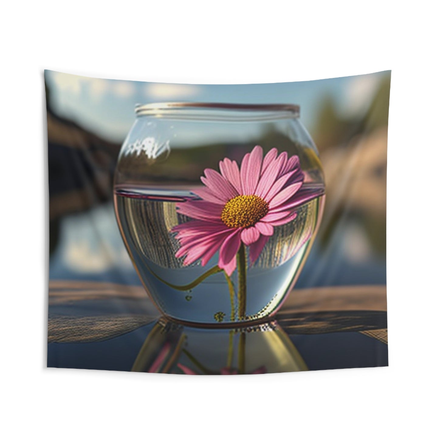 Indoor Wall Tapestries Pink Daisy 3