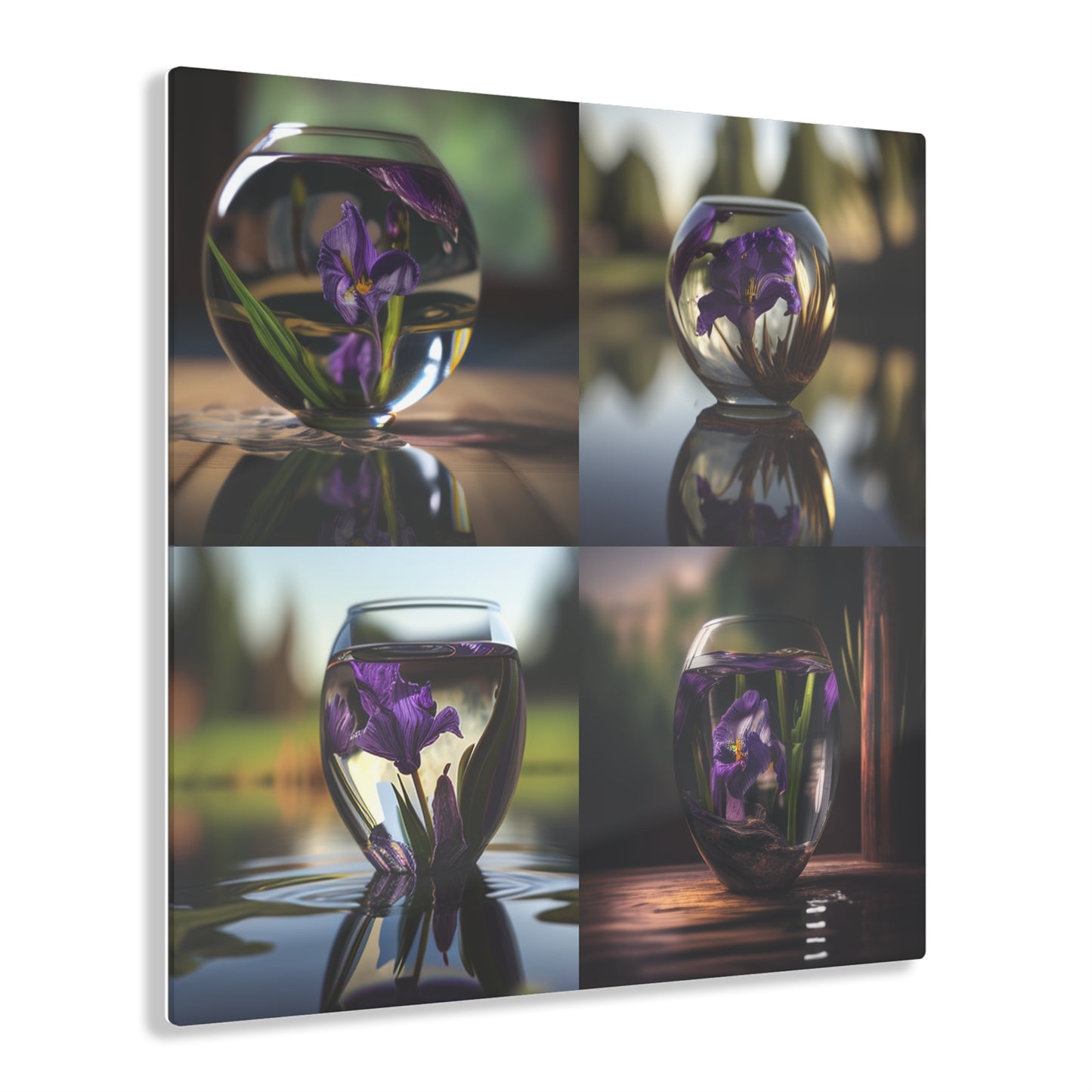 Acrylic Prints Purple Iris in a vase 5