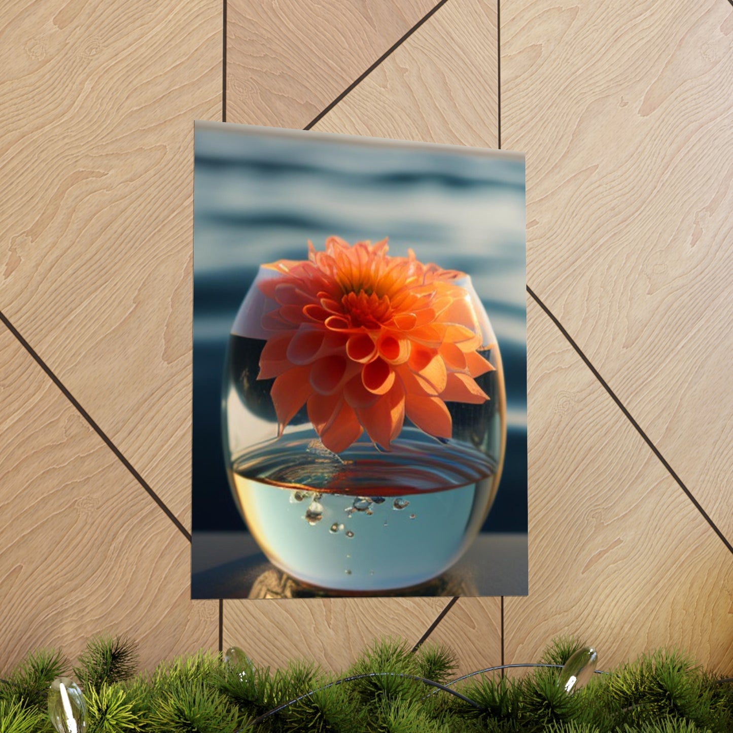 Premium Matte Vertical Posters Dahlia Orange 2