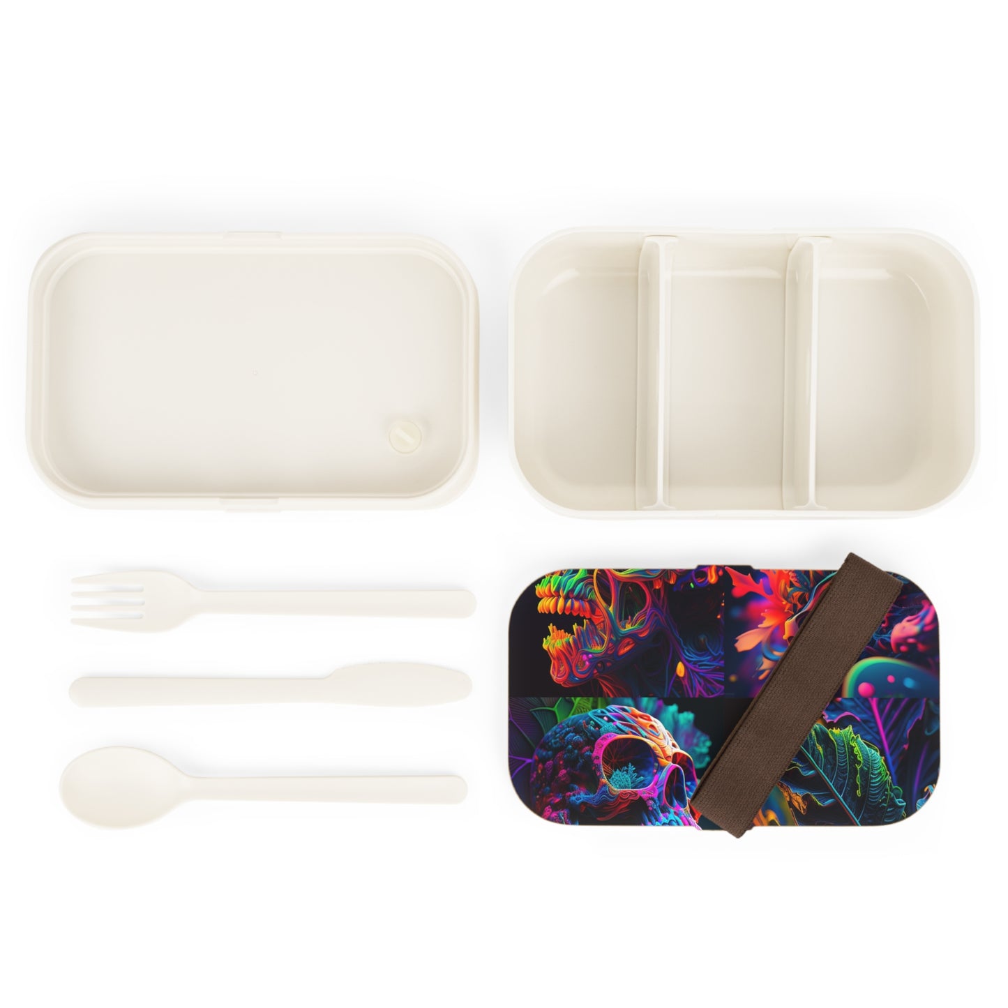 Bento Lunch Box Florescent Skull Death 5