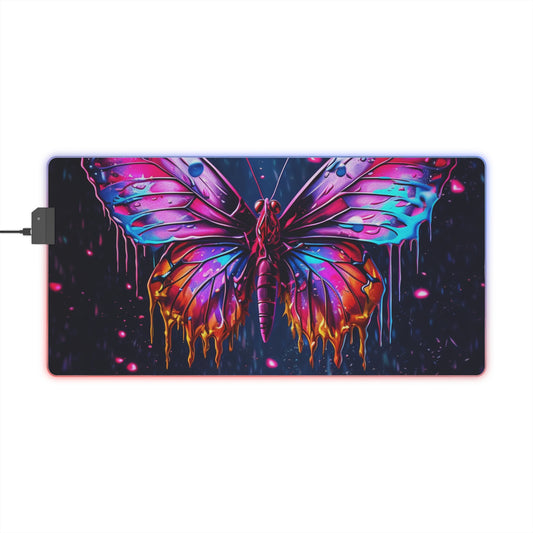 LED Gaming Mouse Pad Pink Butterfly Flair 2