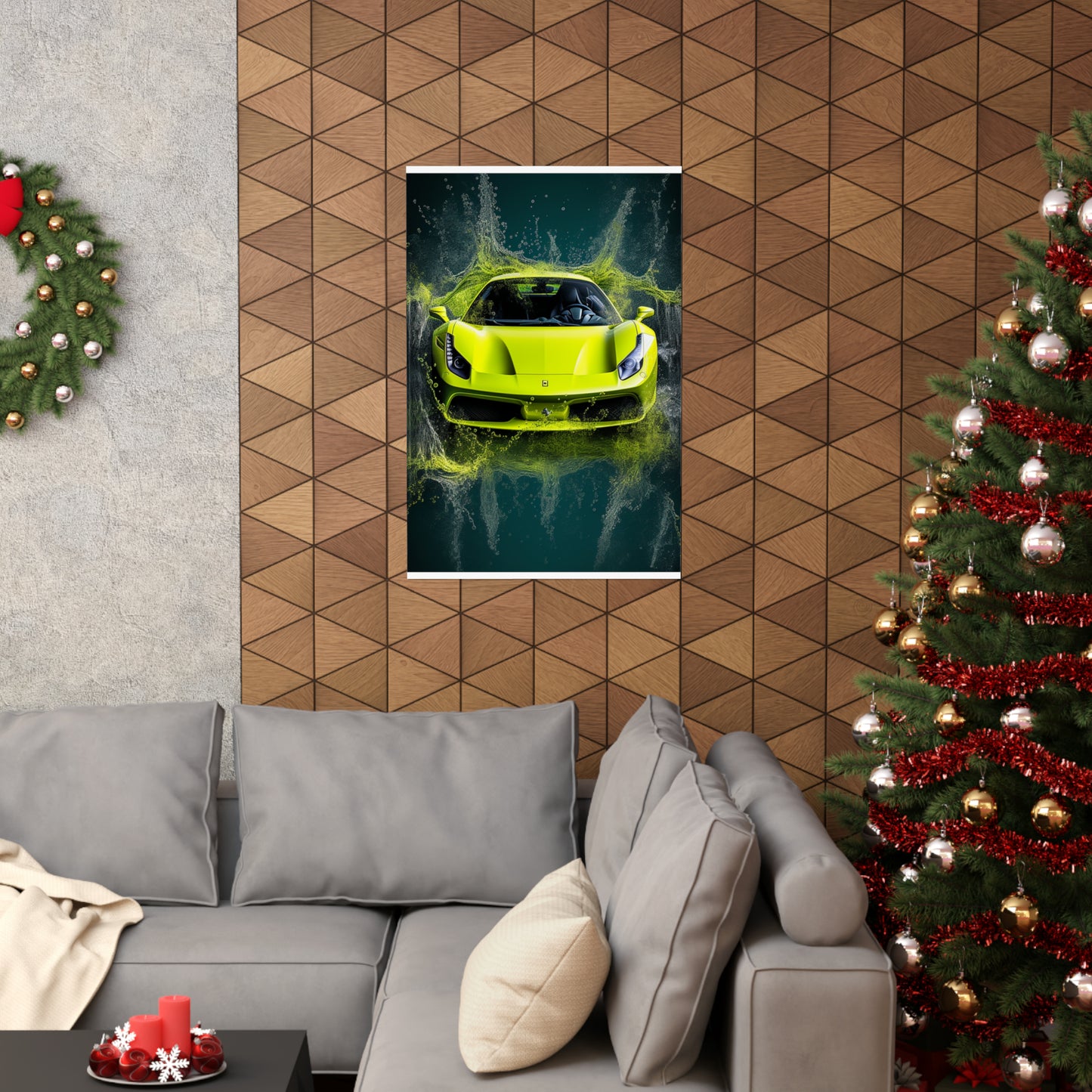 Premium Matte Vertical Posters Farrari Water 4