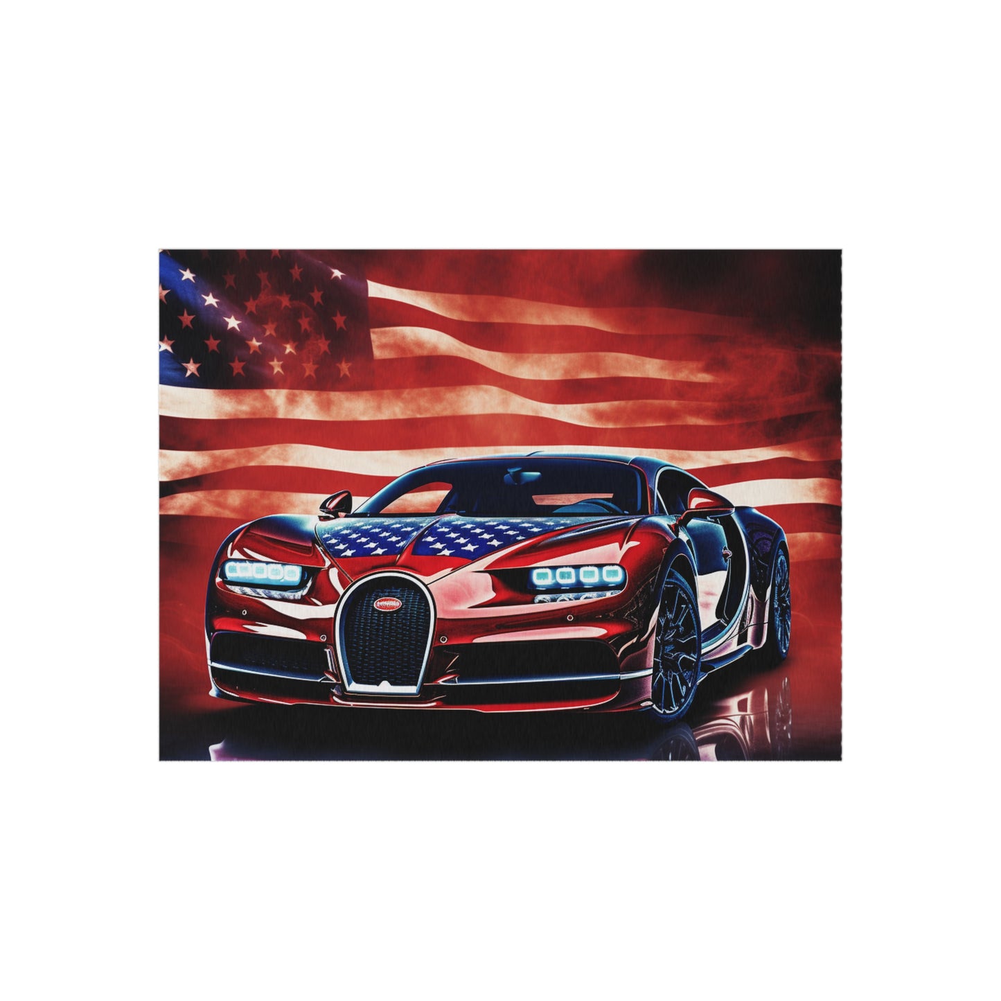 Outdoor Rug  Abstract American Flag Background Bugatti 3