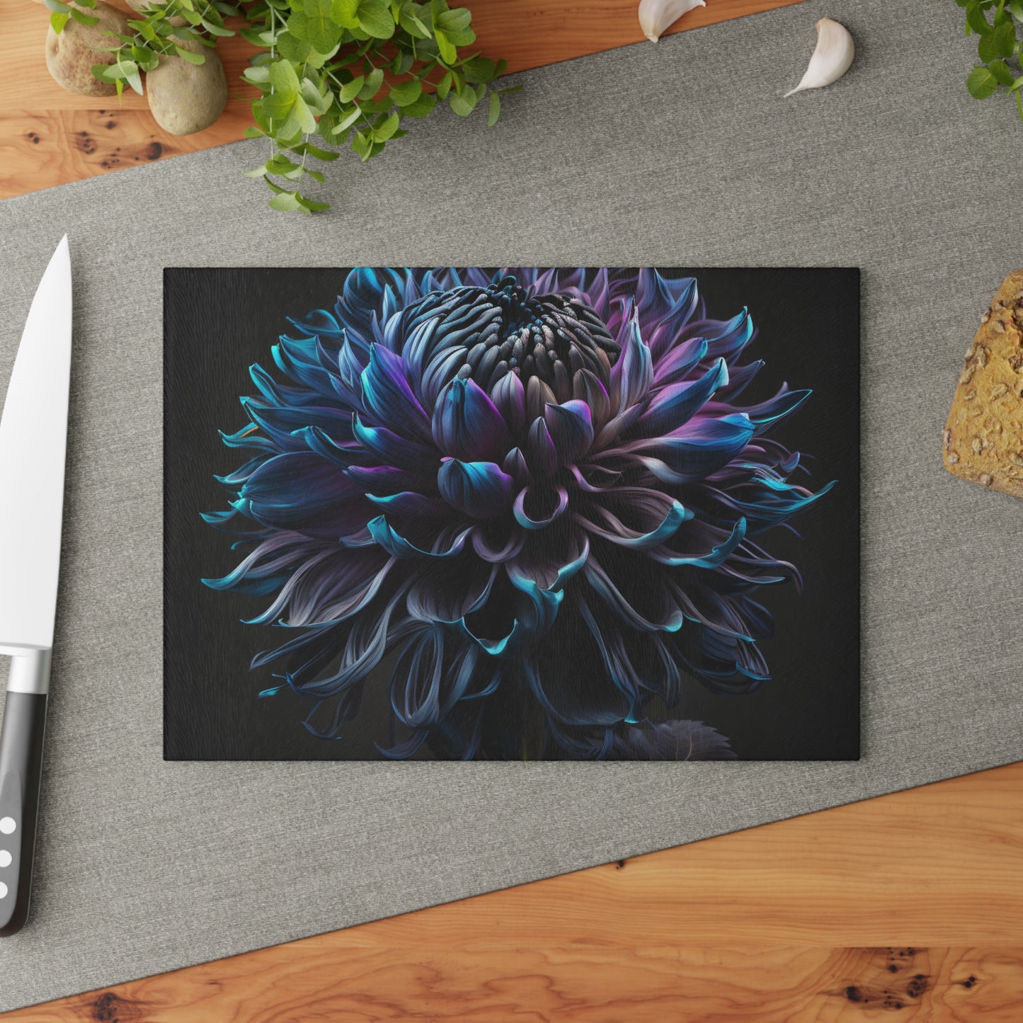 Glass Cutting Board Dahlia Purple 3