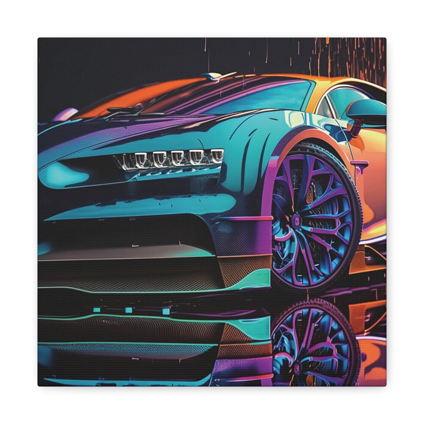 Canvas Gallery Wraps Bugatti Neon Chiron 1