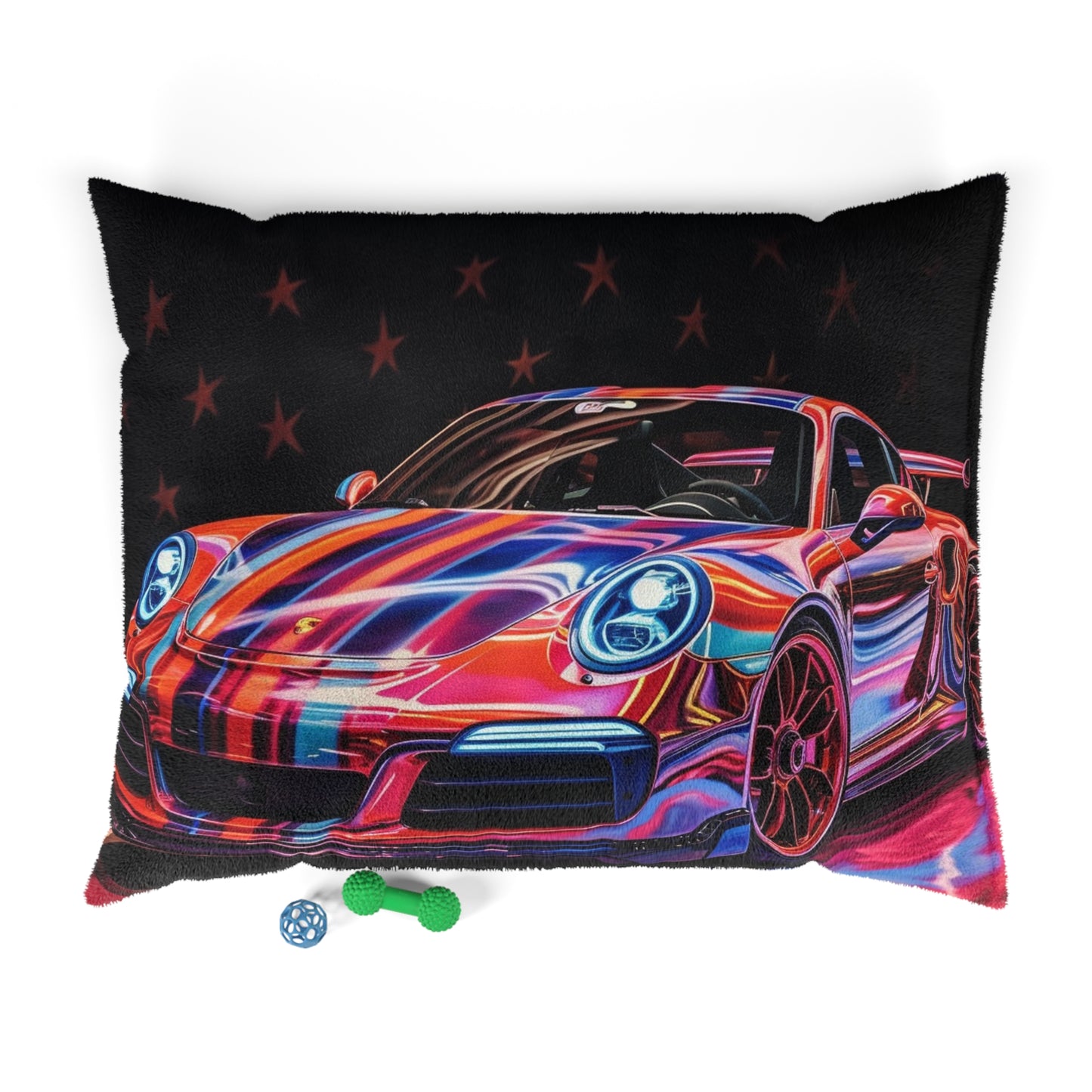 Pet Bed American Flag Colored Porsche 1