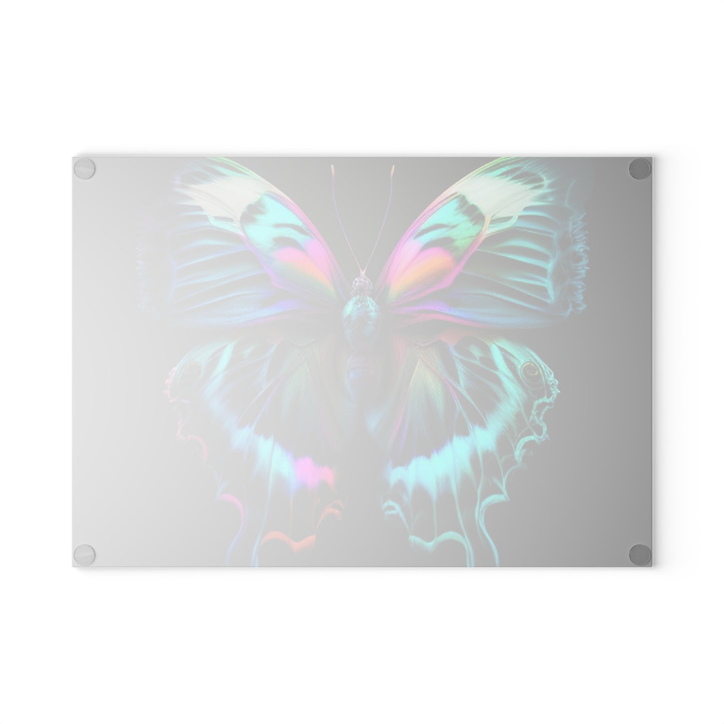 Glass Cutting Board Neon Butterfly Fusion 4