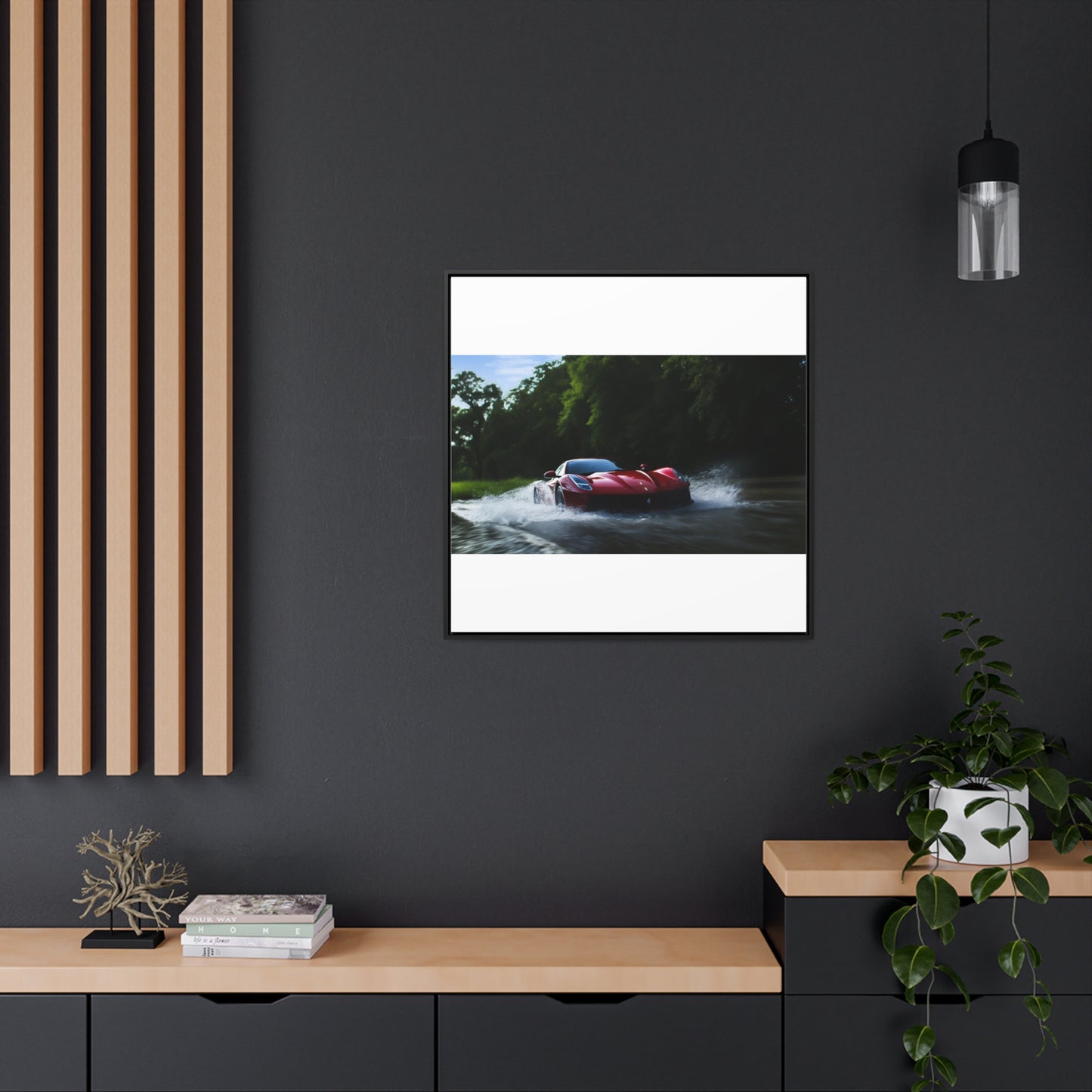 Gallery Canvas Wraps, Square Frame Water Ferrari Splash 1