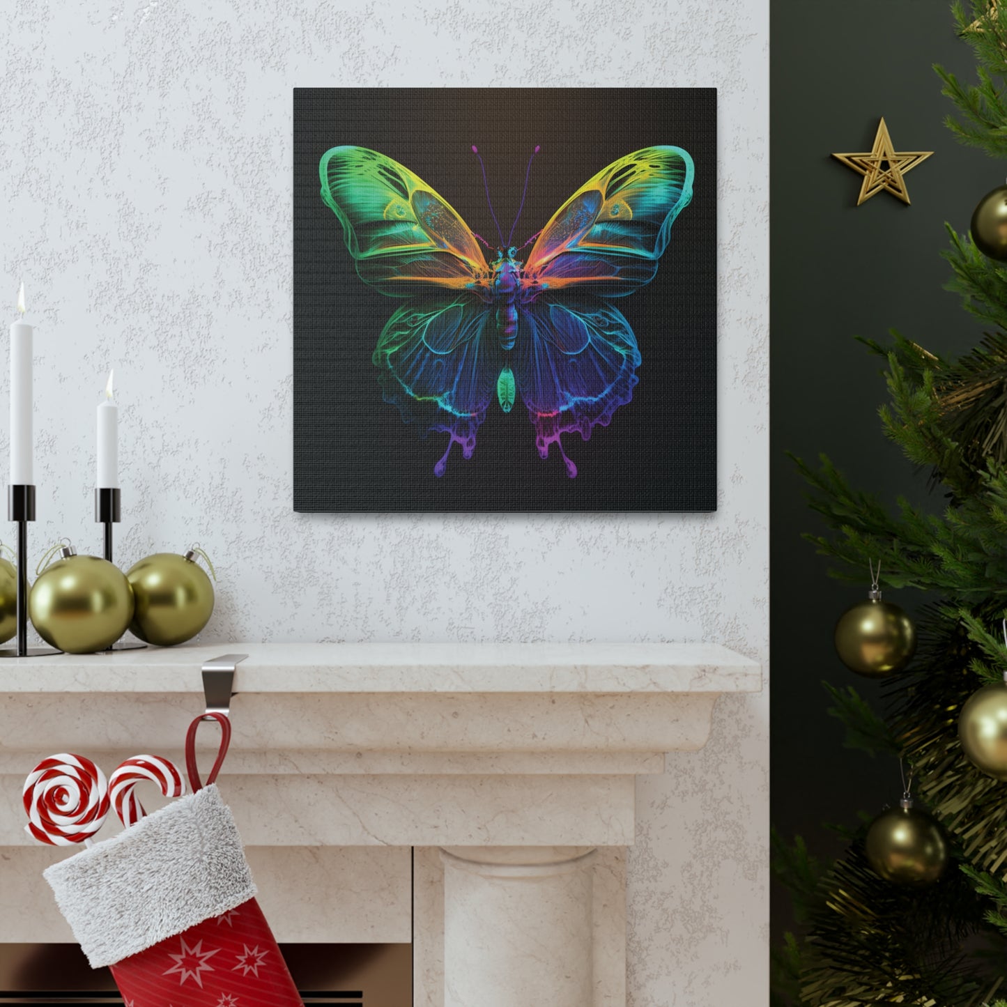 Canvas Gallery Wraps Raw Hyper Color Butterfly 3