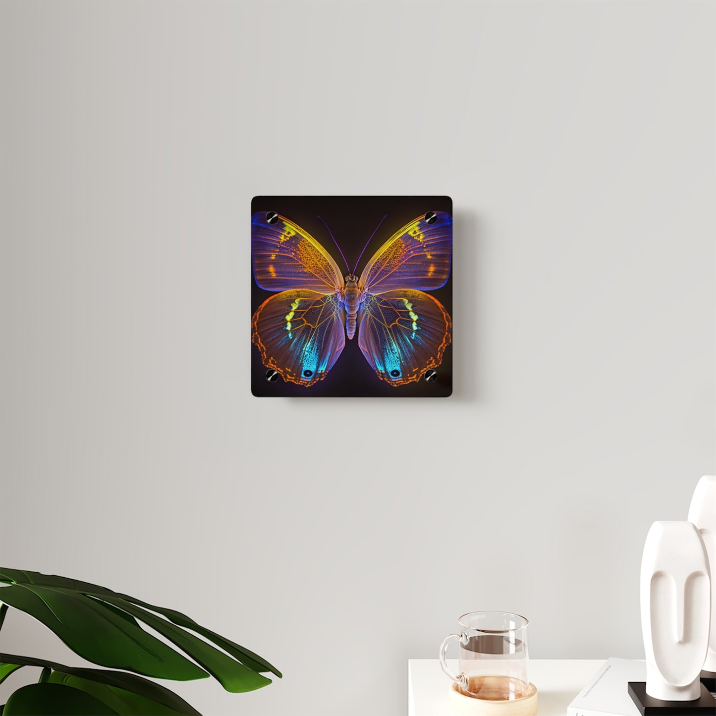 Acrylic Wall Art Panels Neon Butterfly Flair 2