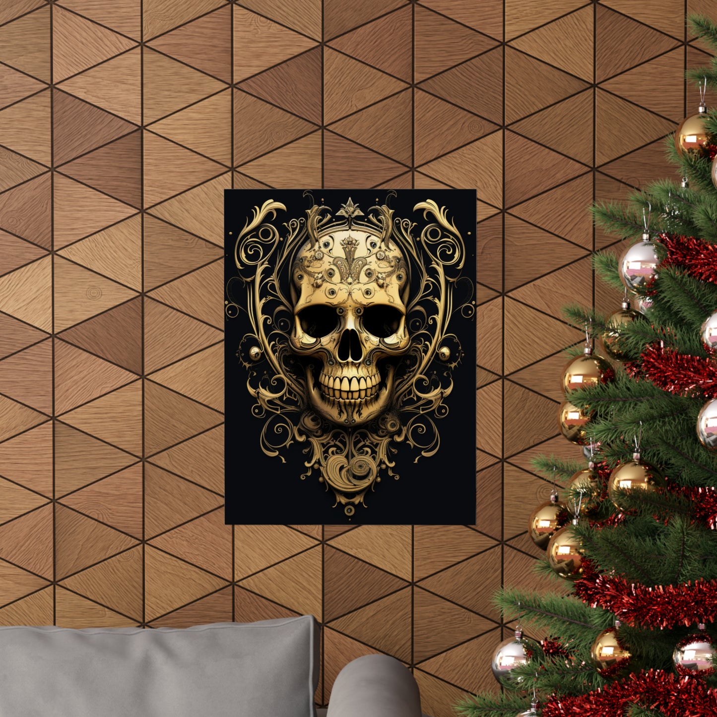 Premium Matte Vertical Posters Skull Treble Clef 3