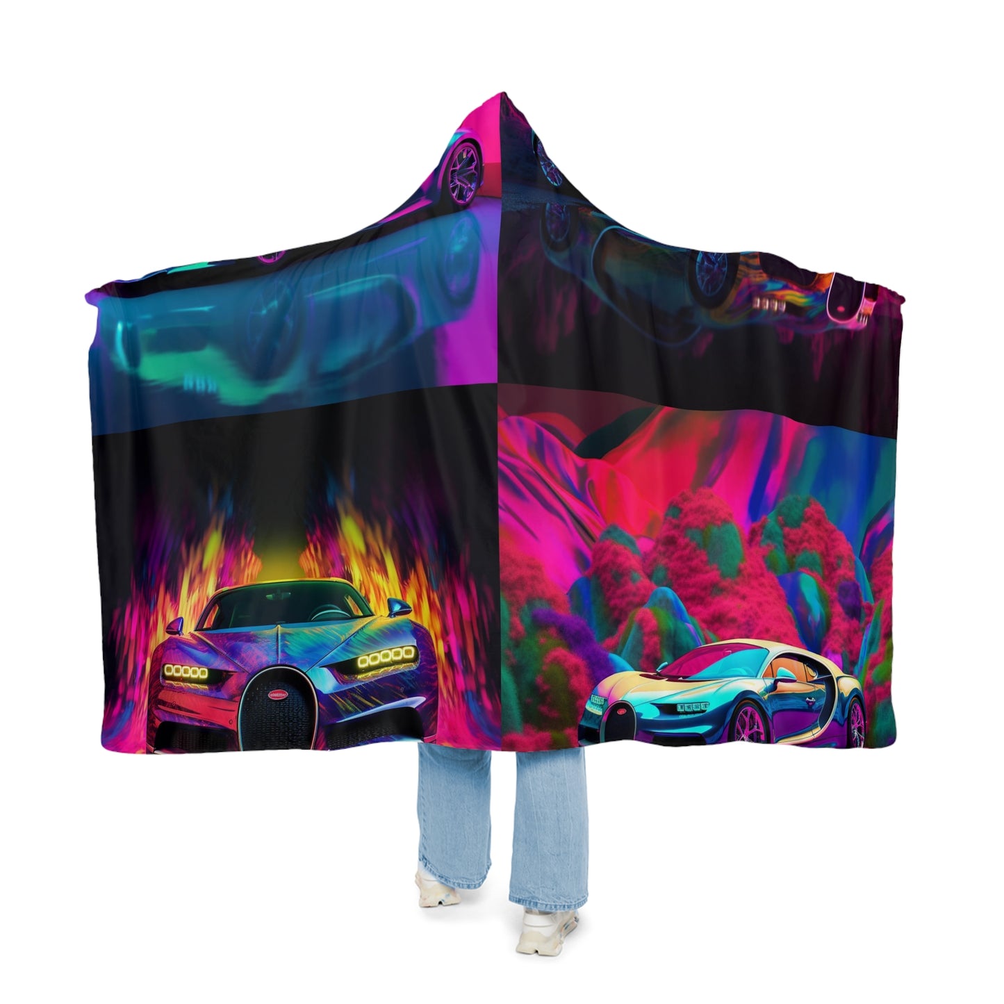 Snuggle Hooded Blanket Florescent Bugatti Flair 5