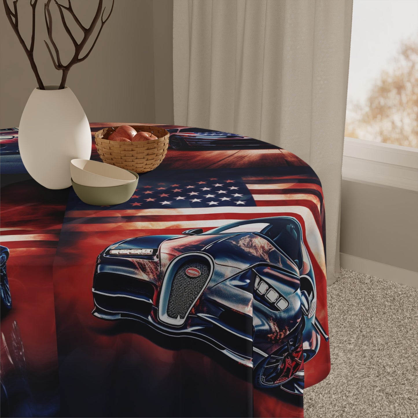 Tablecloth Abstract American Flag Background Bugatti 5