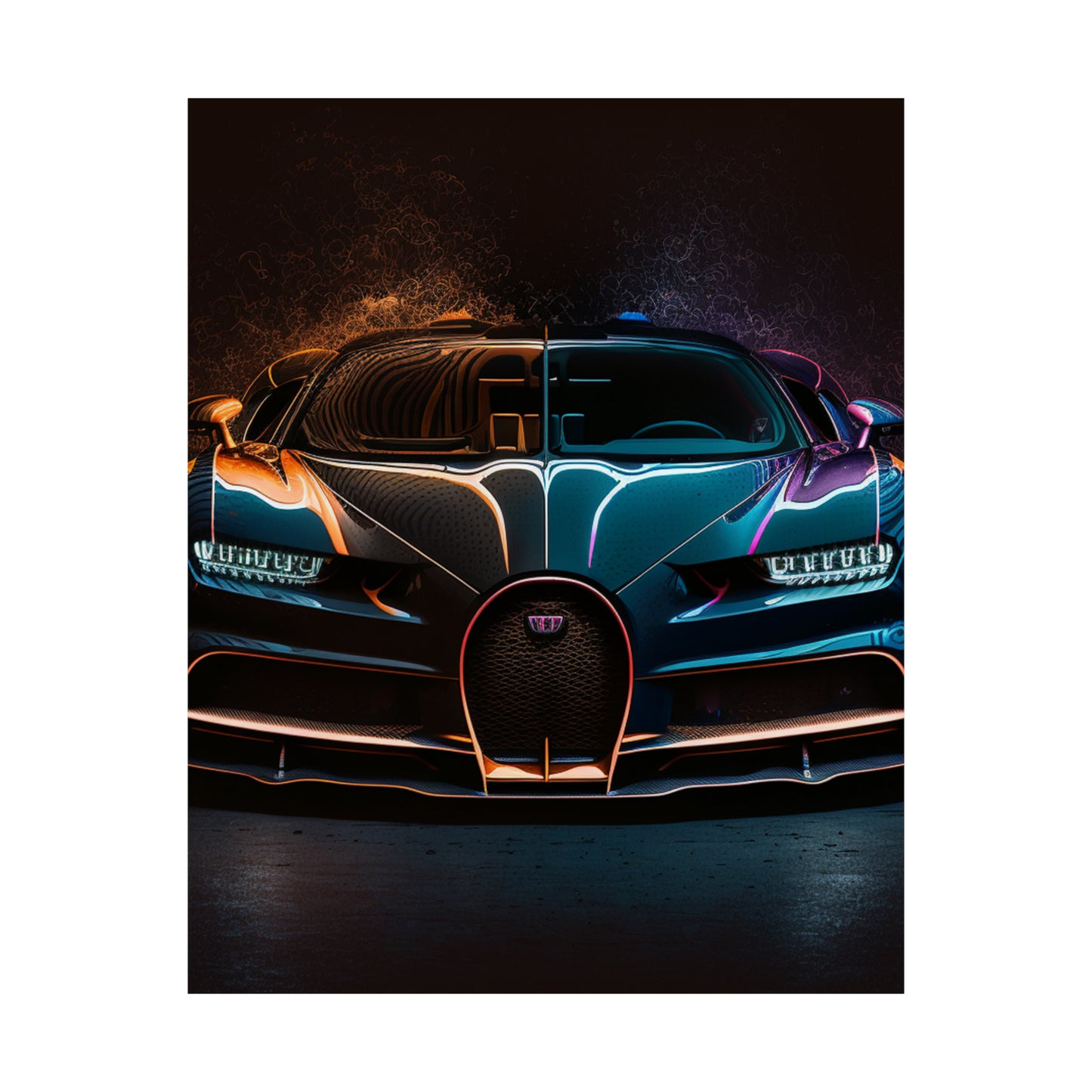 Premium Matte Vertical Posters Bugatti Chiron Super 3