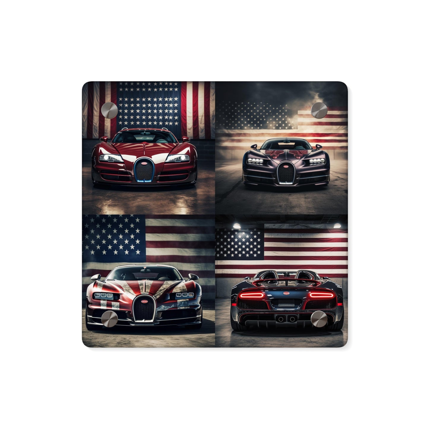 Acrylic Wall Art Panels American Flag Background Bugatti 5