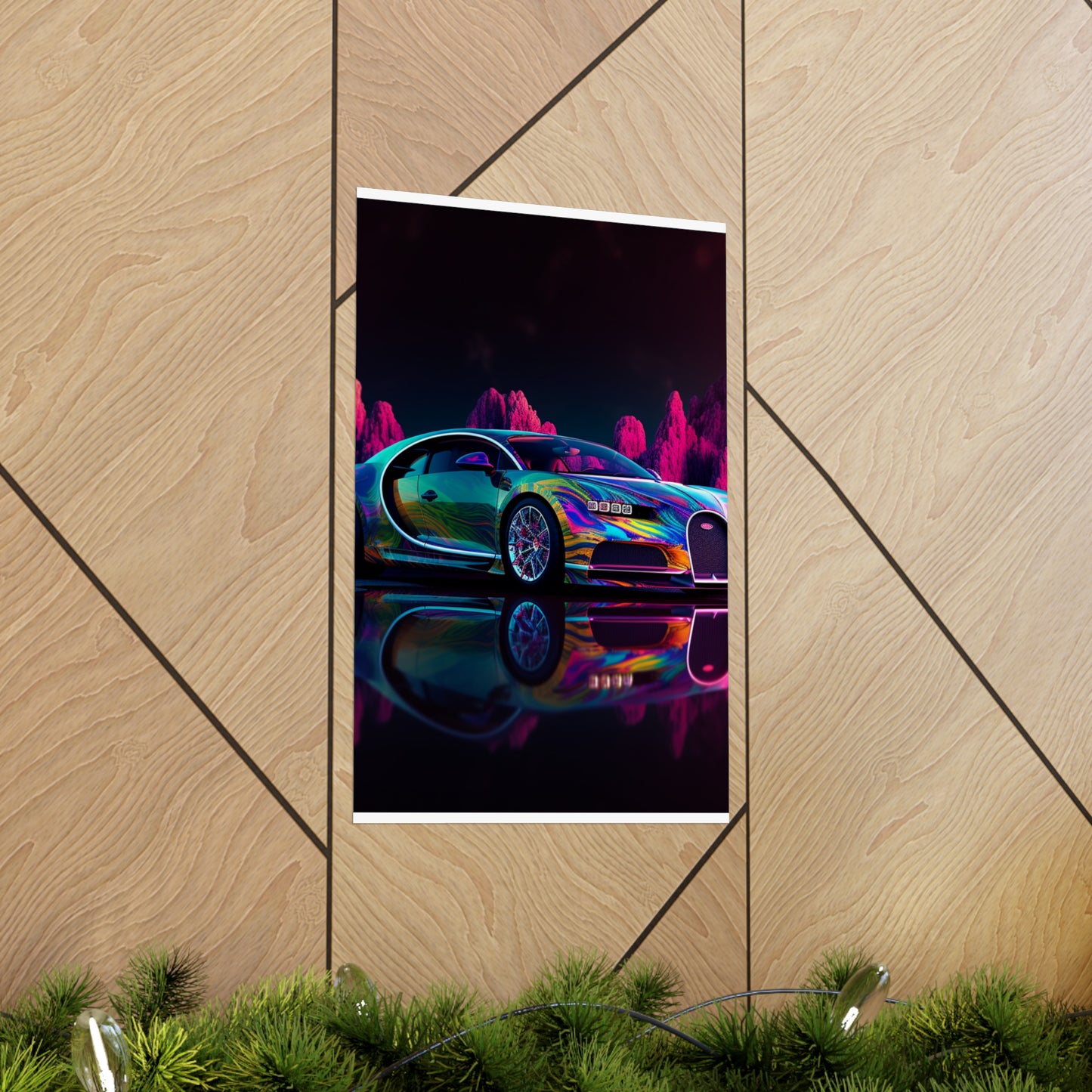 Premium Matte Vertical Posters Florescent Bugatti Flair 2