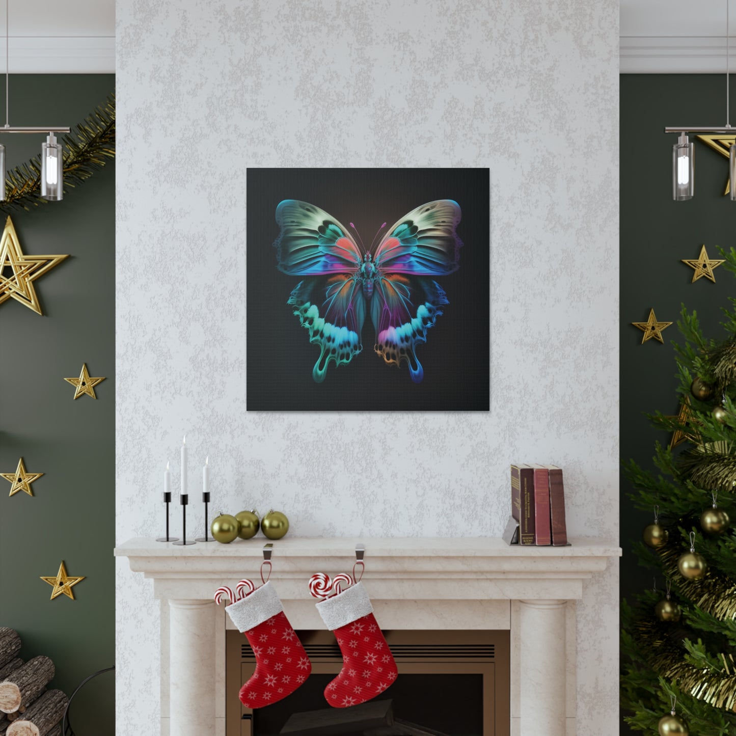 Canvas Gallery Wraps Raw Hyper Color Butterfly 2