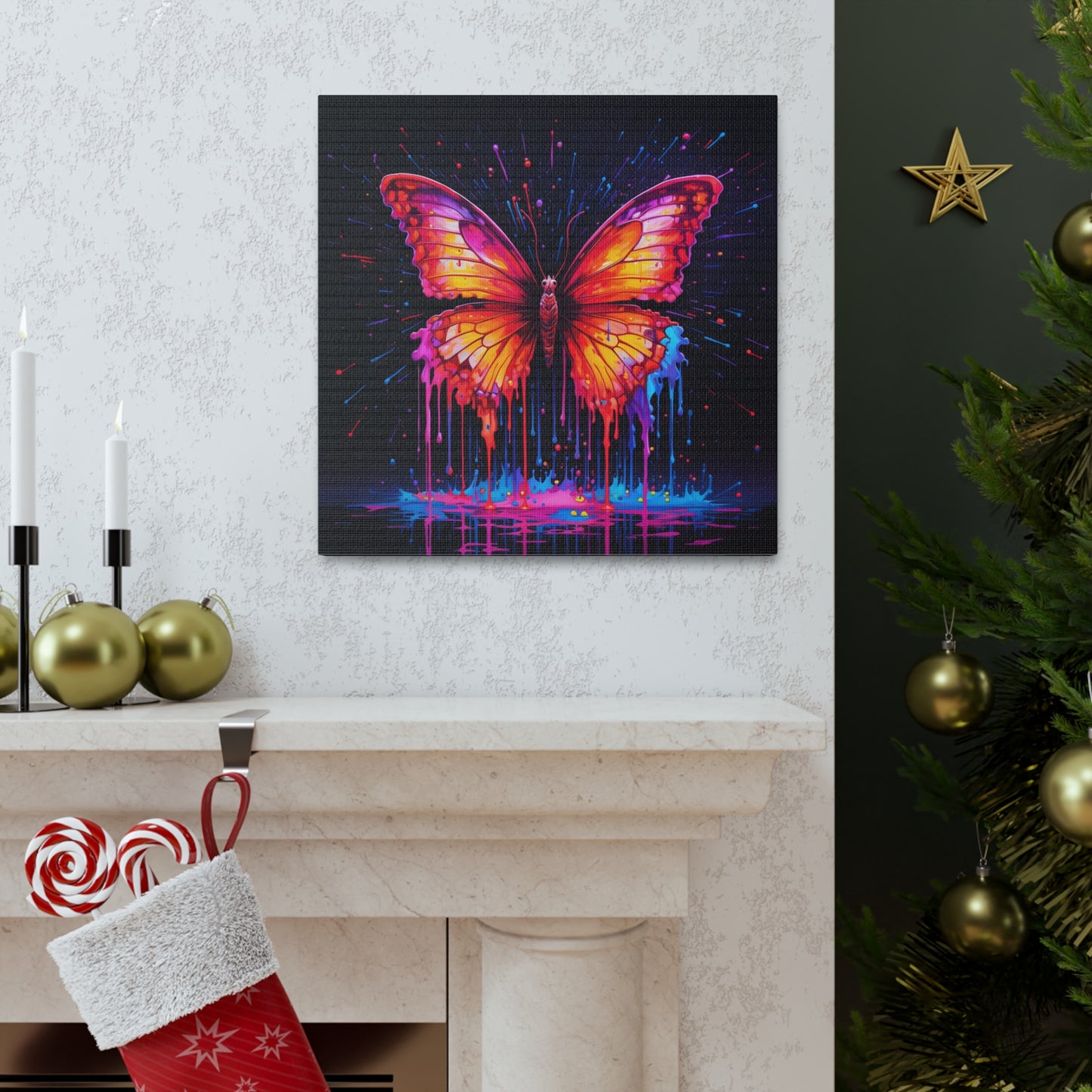 Canvas Gallery Wraps Pink Butterfly Flair 4