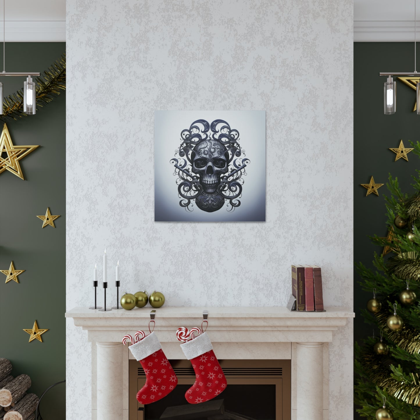 Canvas Gallery Wraps Skull Treble Clef 1