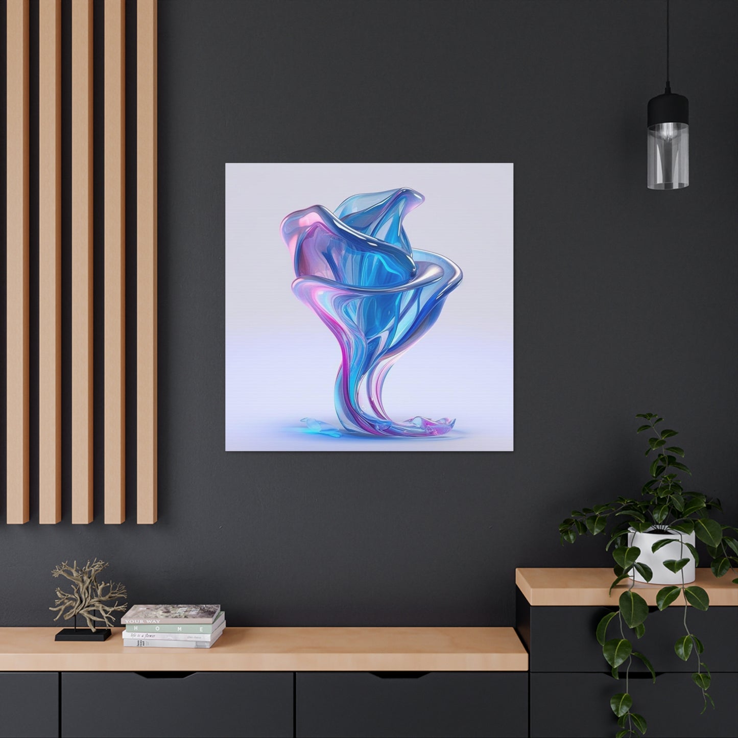 Canvas Gallery Wraps Pink & Blue Tulip Rose 2