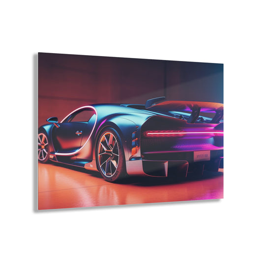 Acrylic Prints Hyper Bugatti Neon Chiron 2