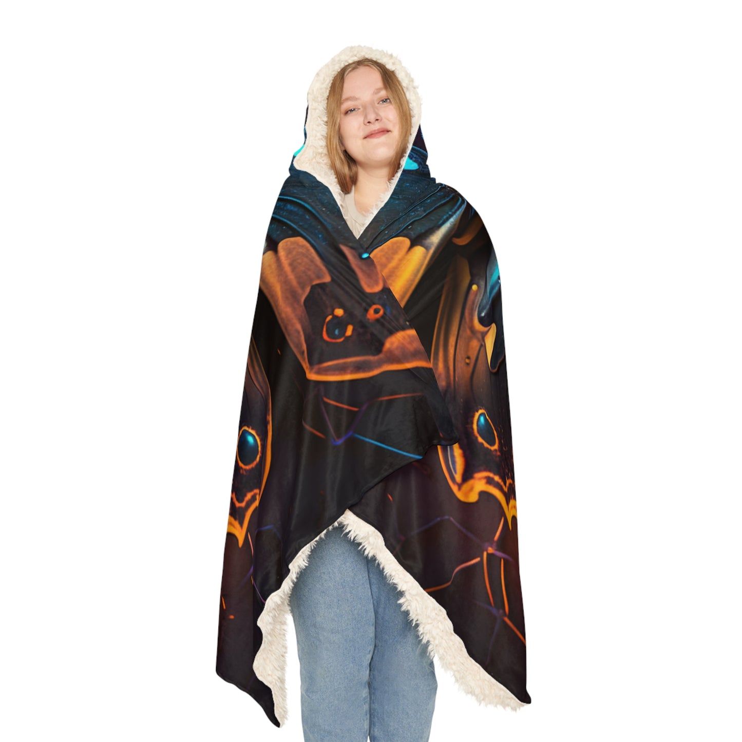 Snuggle Hooded Blanket Neon Hue Butterfly 2