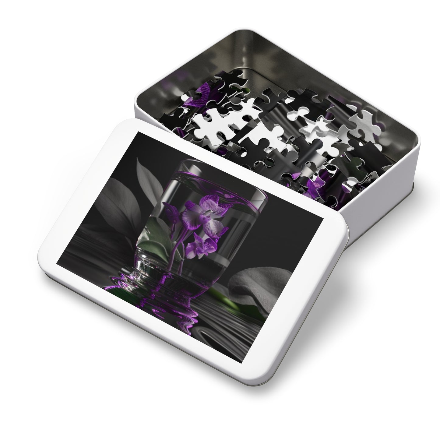 Jigsaw Puzzle (30, 110, 252, 500,1000-Piece) Purple Orchid Glass vase 1