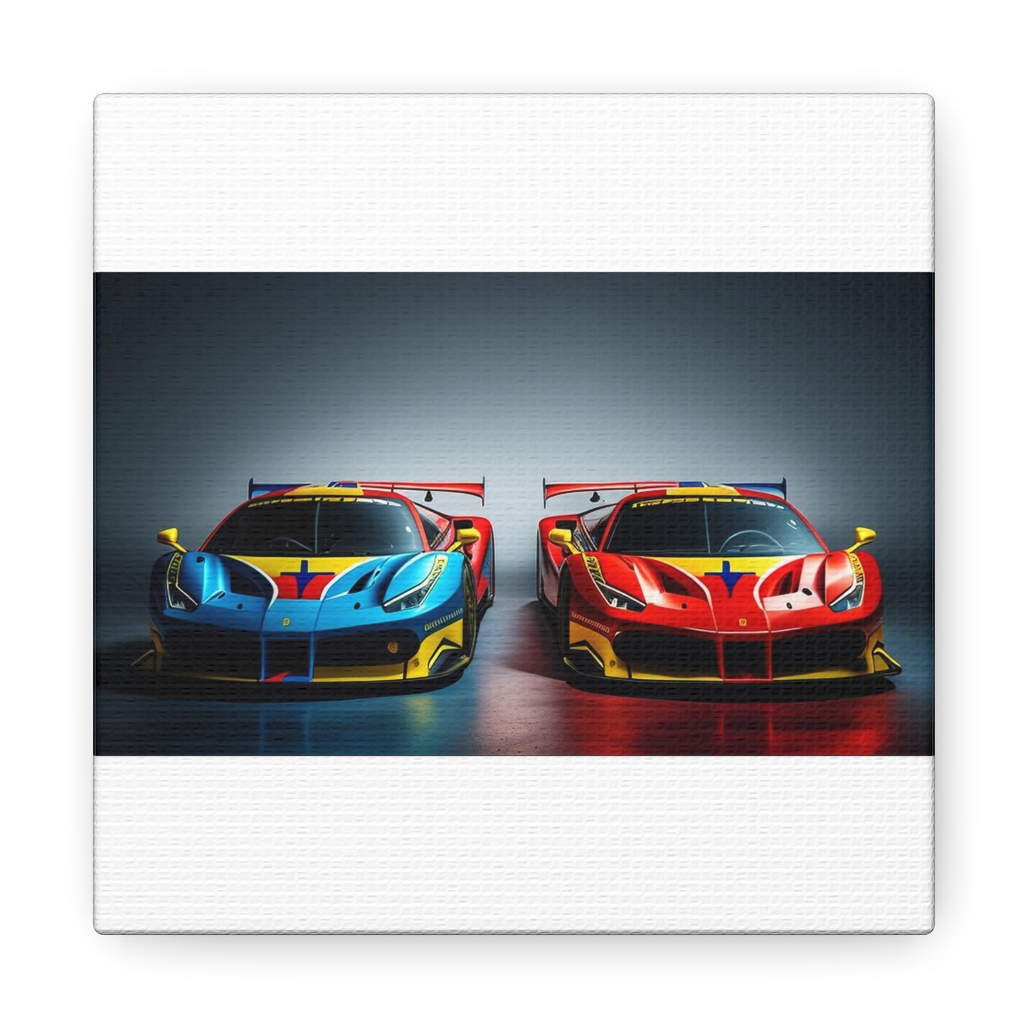 Canvas Gallery Wraps Ferrari Red Blue 2