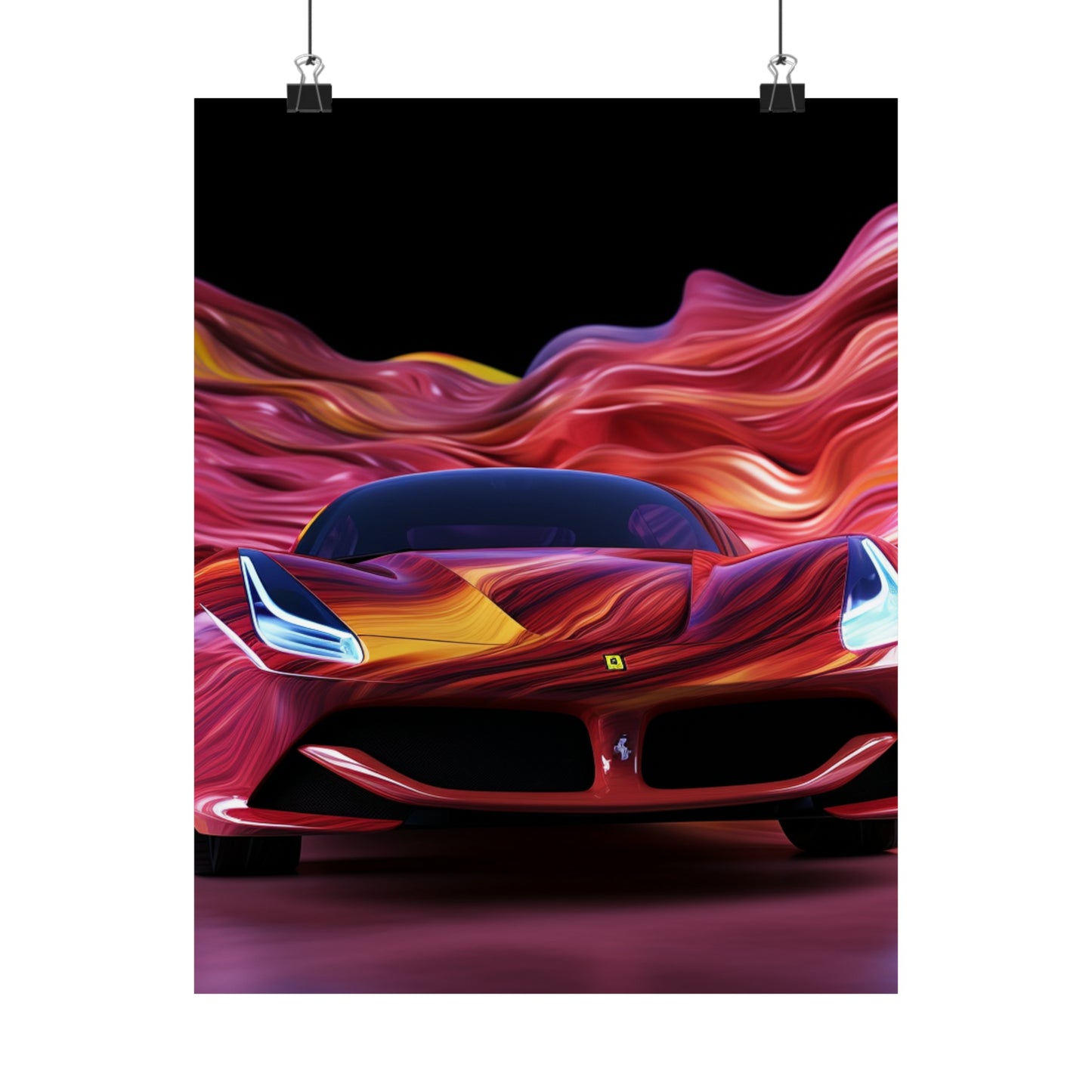 Premium Matte Vertical Posters Ferrari Water Fusion 3