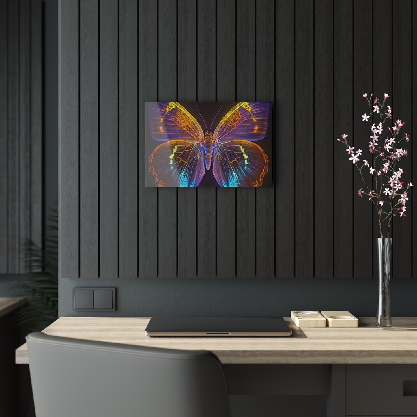 Acrylic Prints Neon Butterfly Flair 2