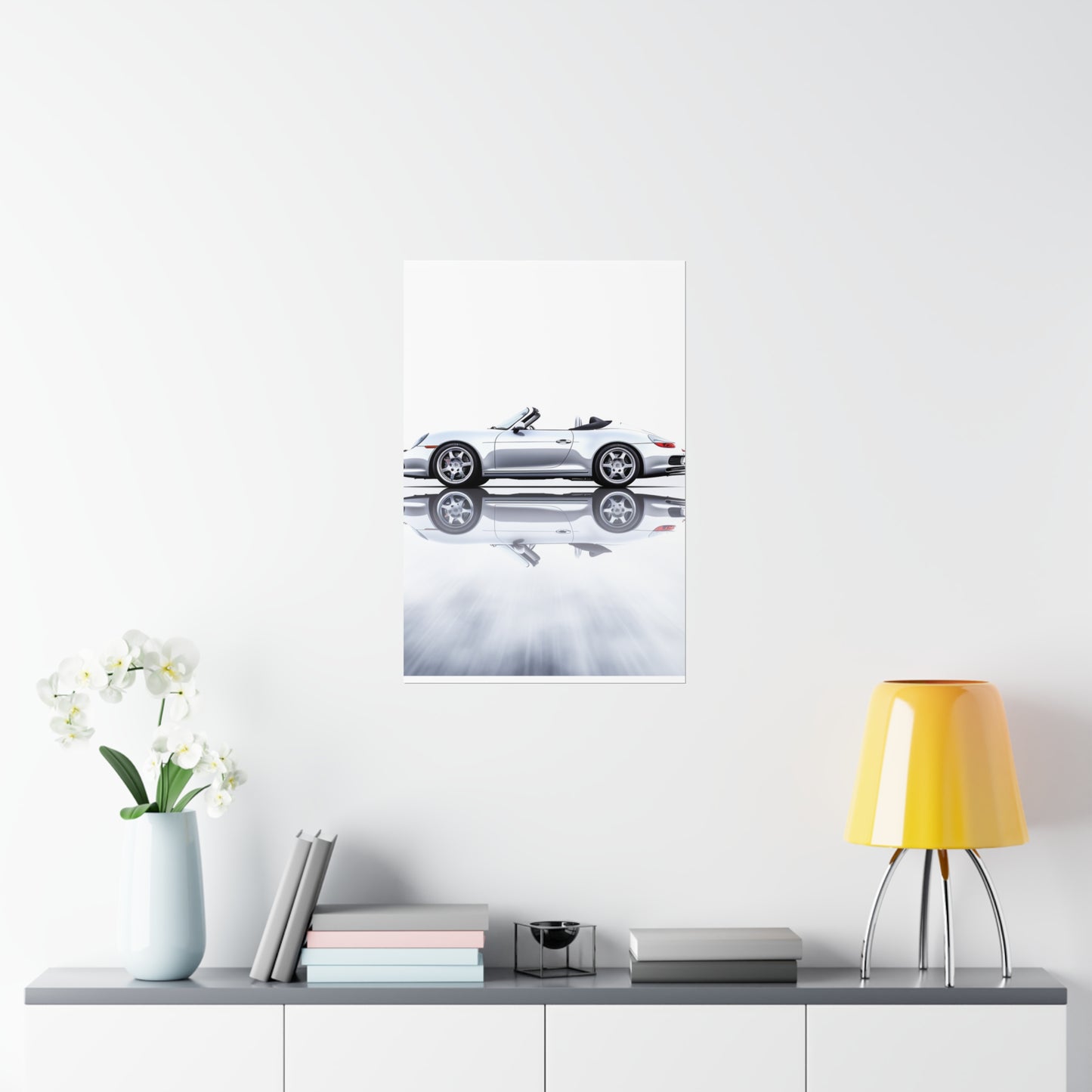 Premium Matte Vertical Posters 911 Speedster on water 3