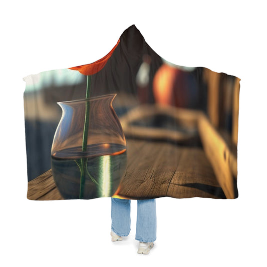 Snuggle Hooded Blanket Poppy in a Glass Vase 2