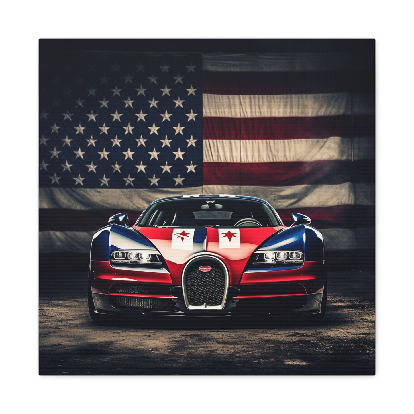 Canvas Gallery Wraps Bugatti American Flag 3