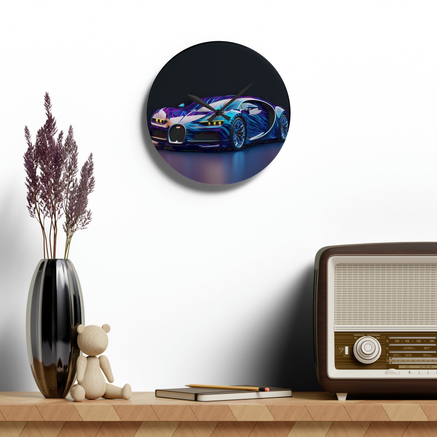 Acrylic Wall Clock Bugatti Abstract Flair 3