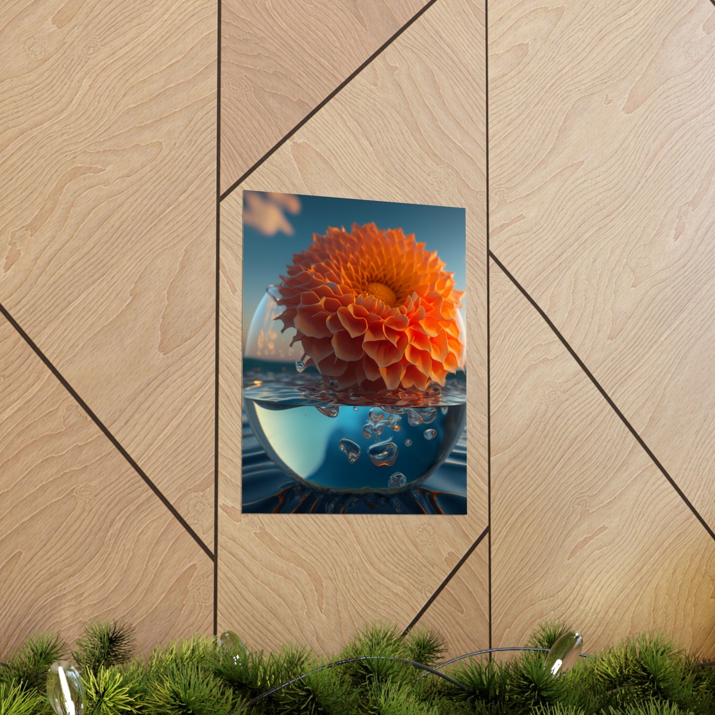 Premium Matte Vertical Posters Dahlia Orange 4