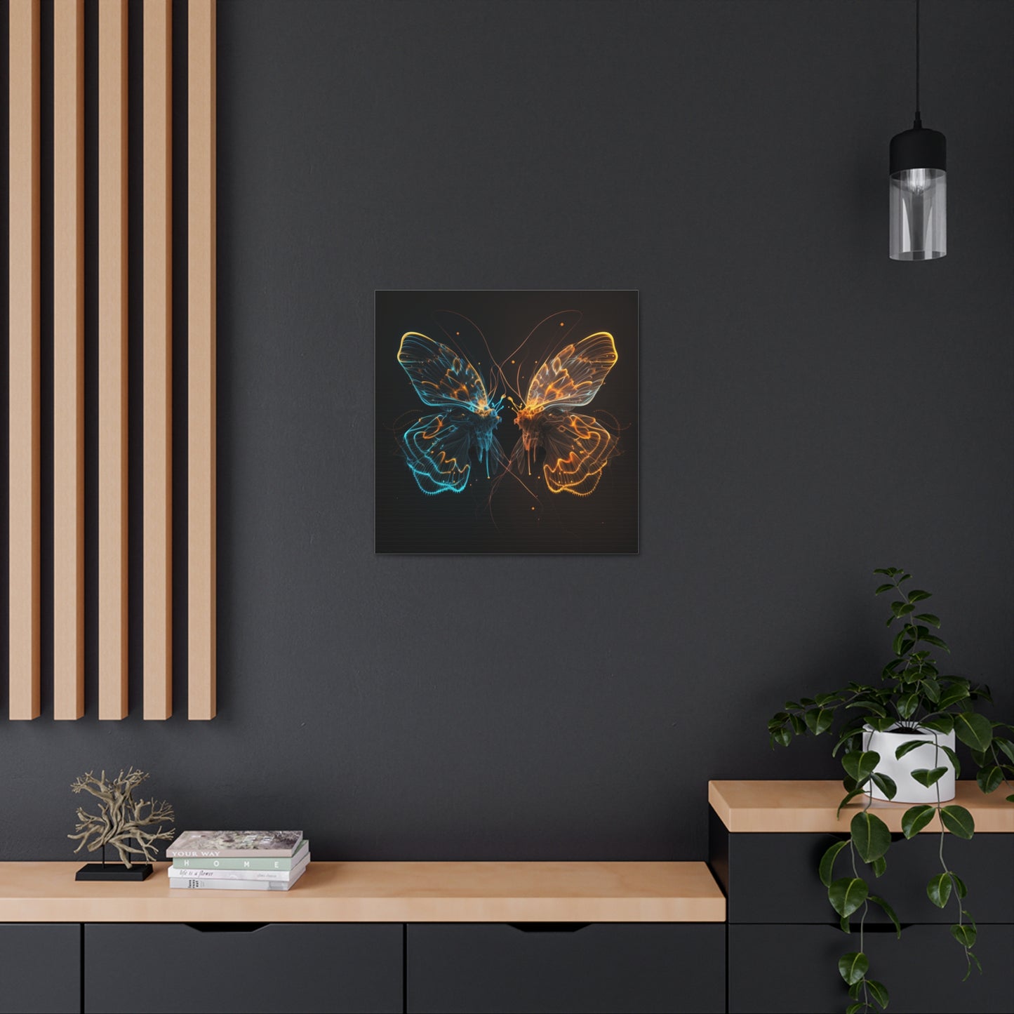 Canvas Gallery Wraps Neon Glo Butterfly 1