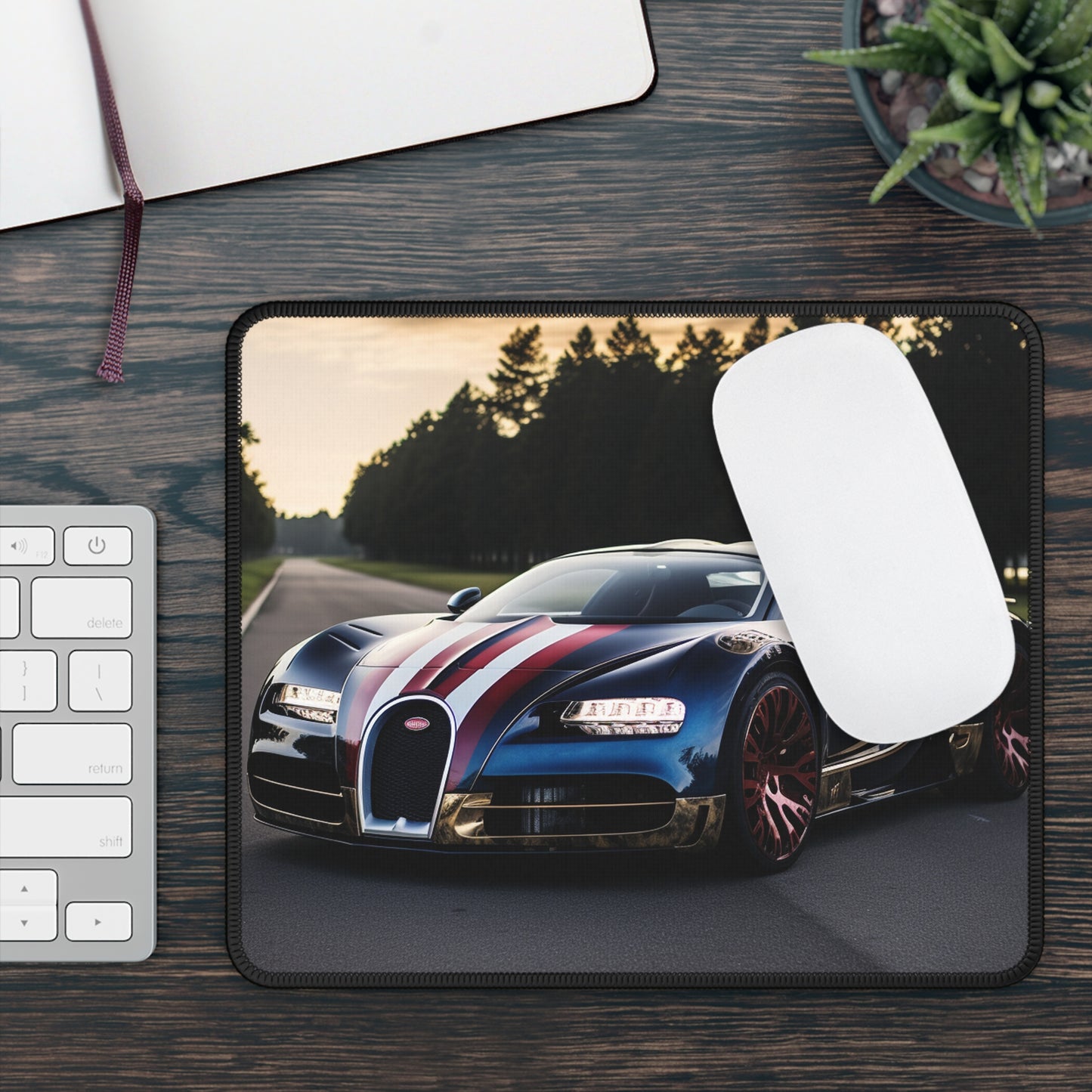 Gaming Mouse Pad  Bugatti Flag American 1