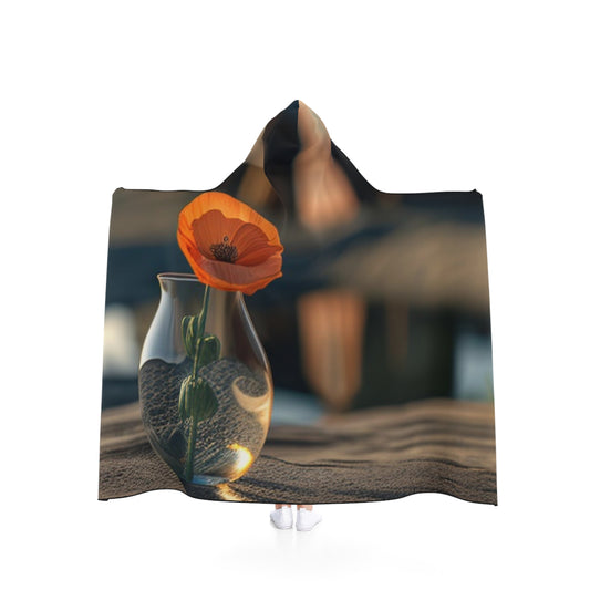 Hooded Blanket Orange Poppy in a Vase 4