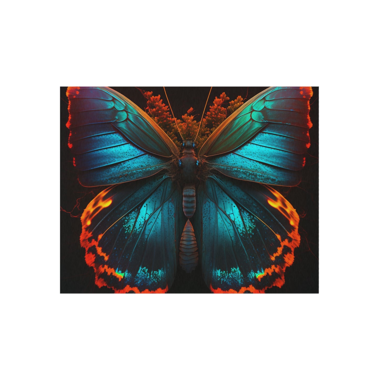 Outdoor Rug  Neon Butterfly Flair 3