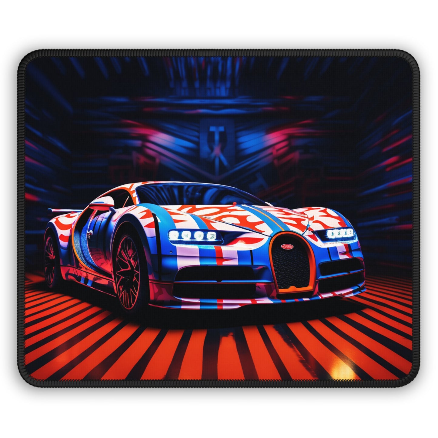 Gaming Mouse Pad  Macro Bugatti American Flag 1