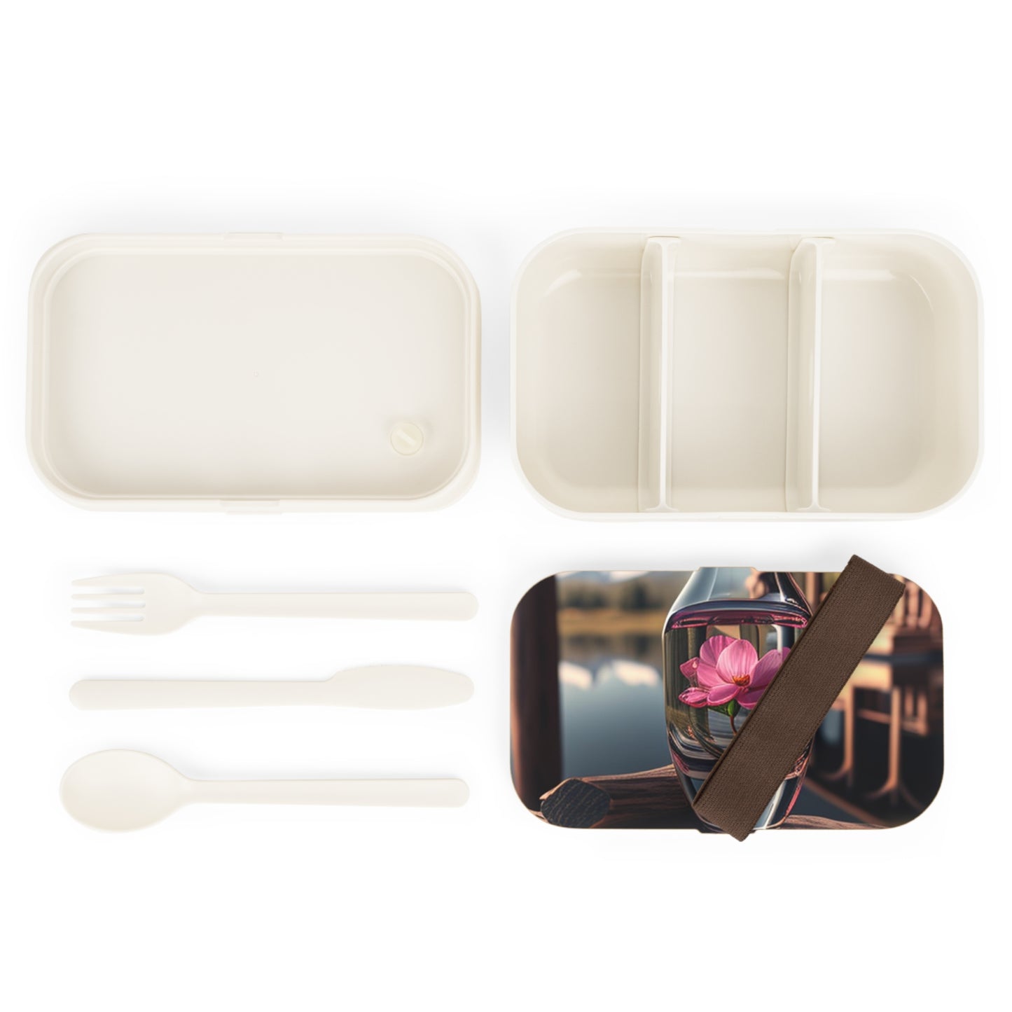 Bento Lunch Box Pink Magnolia 3