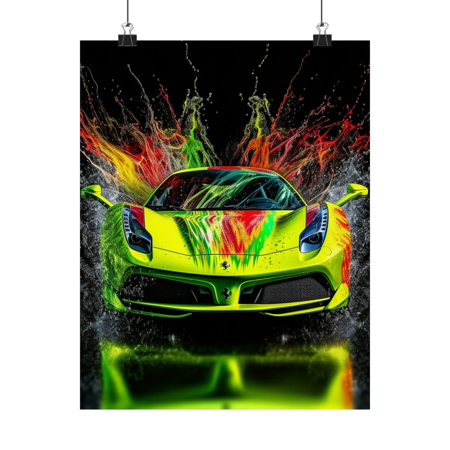 Premium Matte Vertical Posters Farrari Water 1