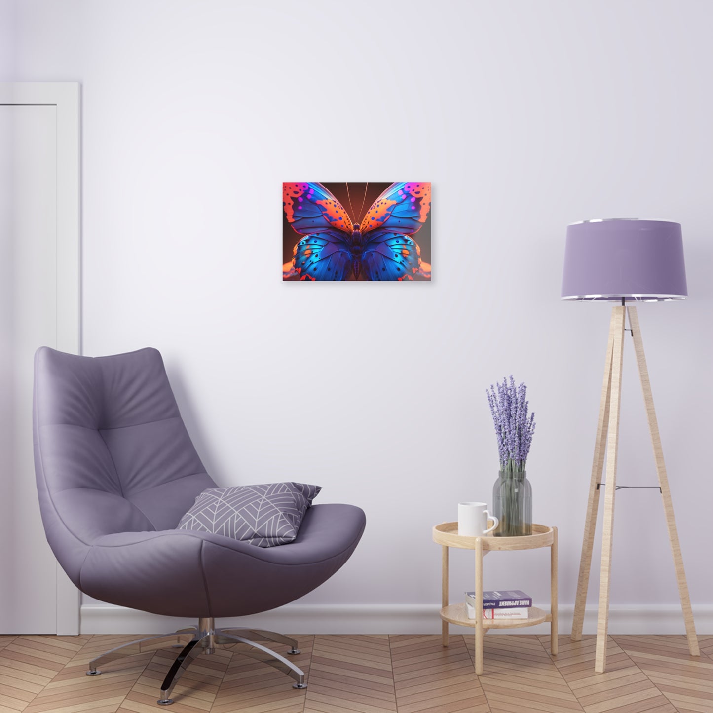 Acrylic Prints Neon Butterfly Macro 3