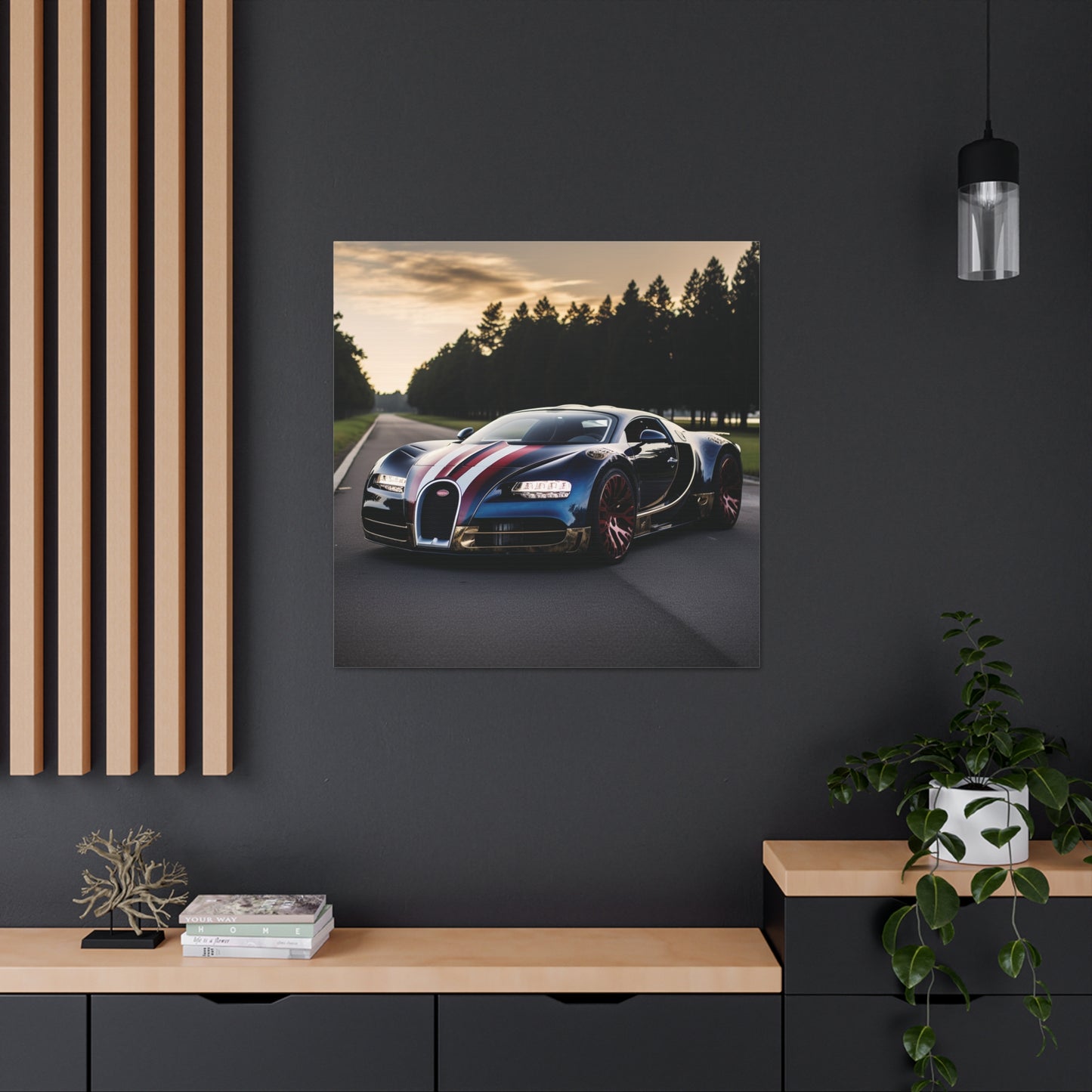 Canvas Gallery Wraps Bugatti Flag American 1