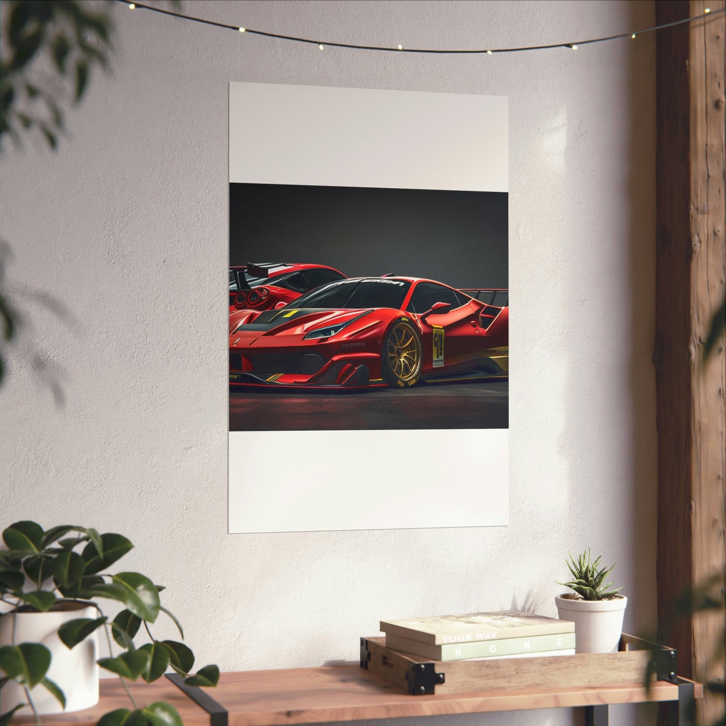 Premium Matte Vertical Posters Ferrari Red 3