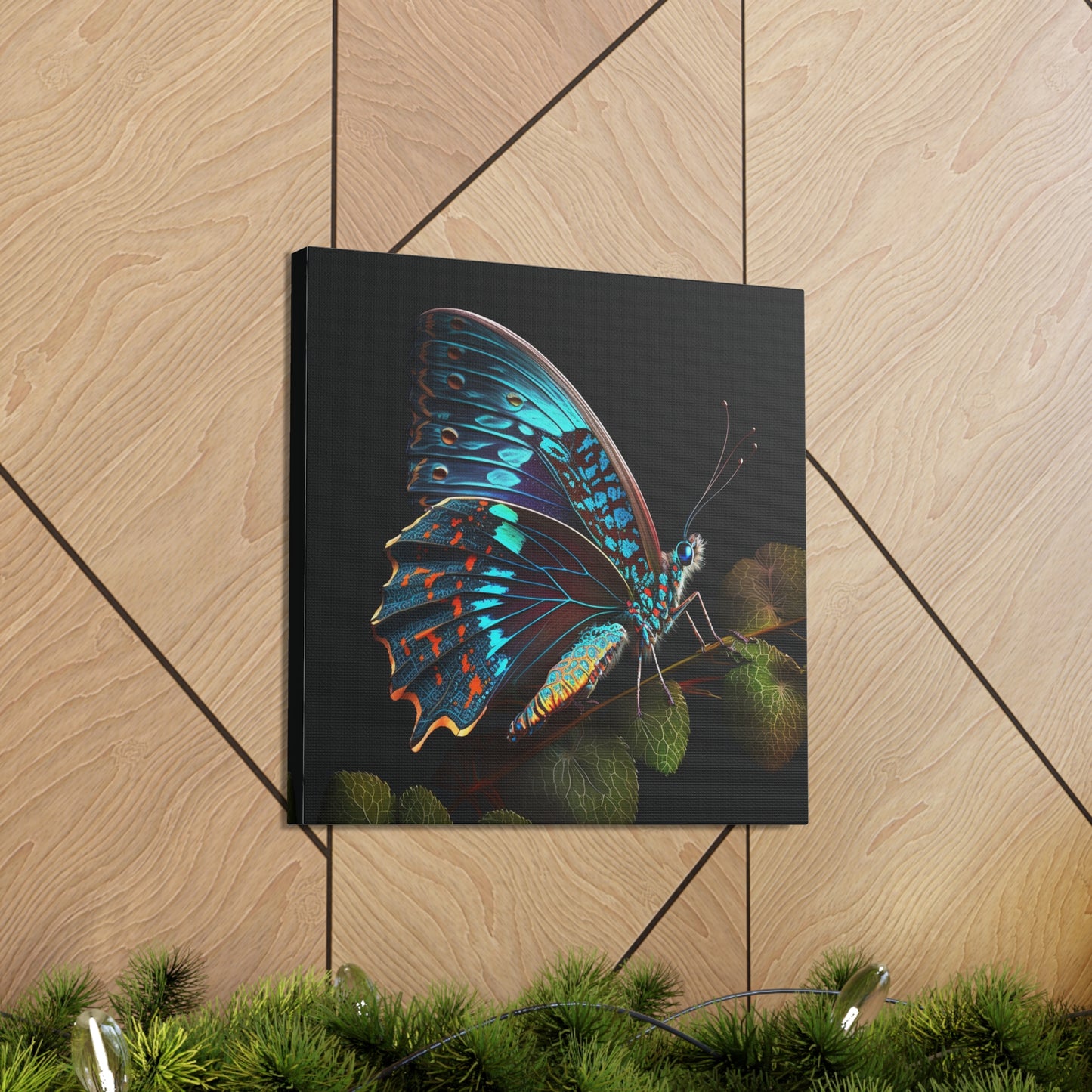 Canvas Gallery Wraps Hue Neon Butterfly 2