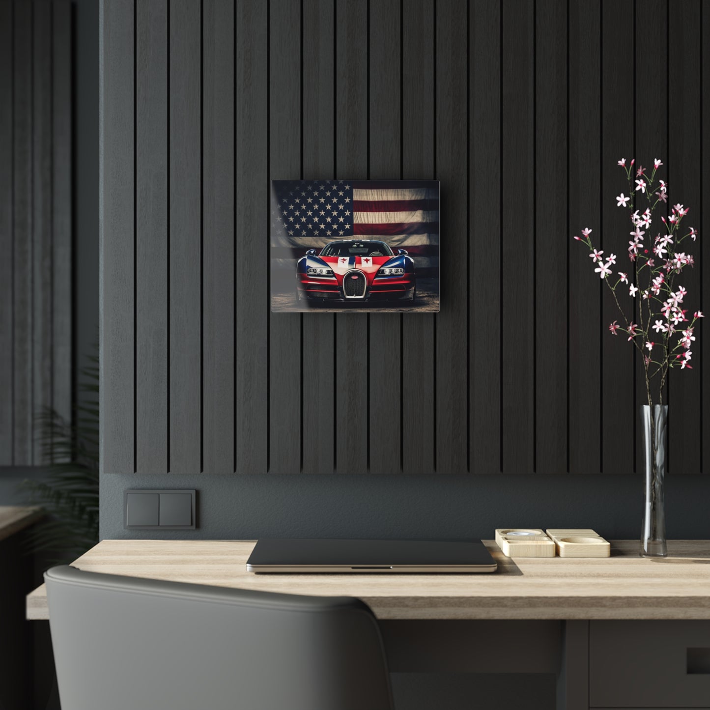 Acrylic Prints Bugatti American Flag 3