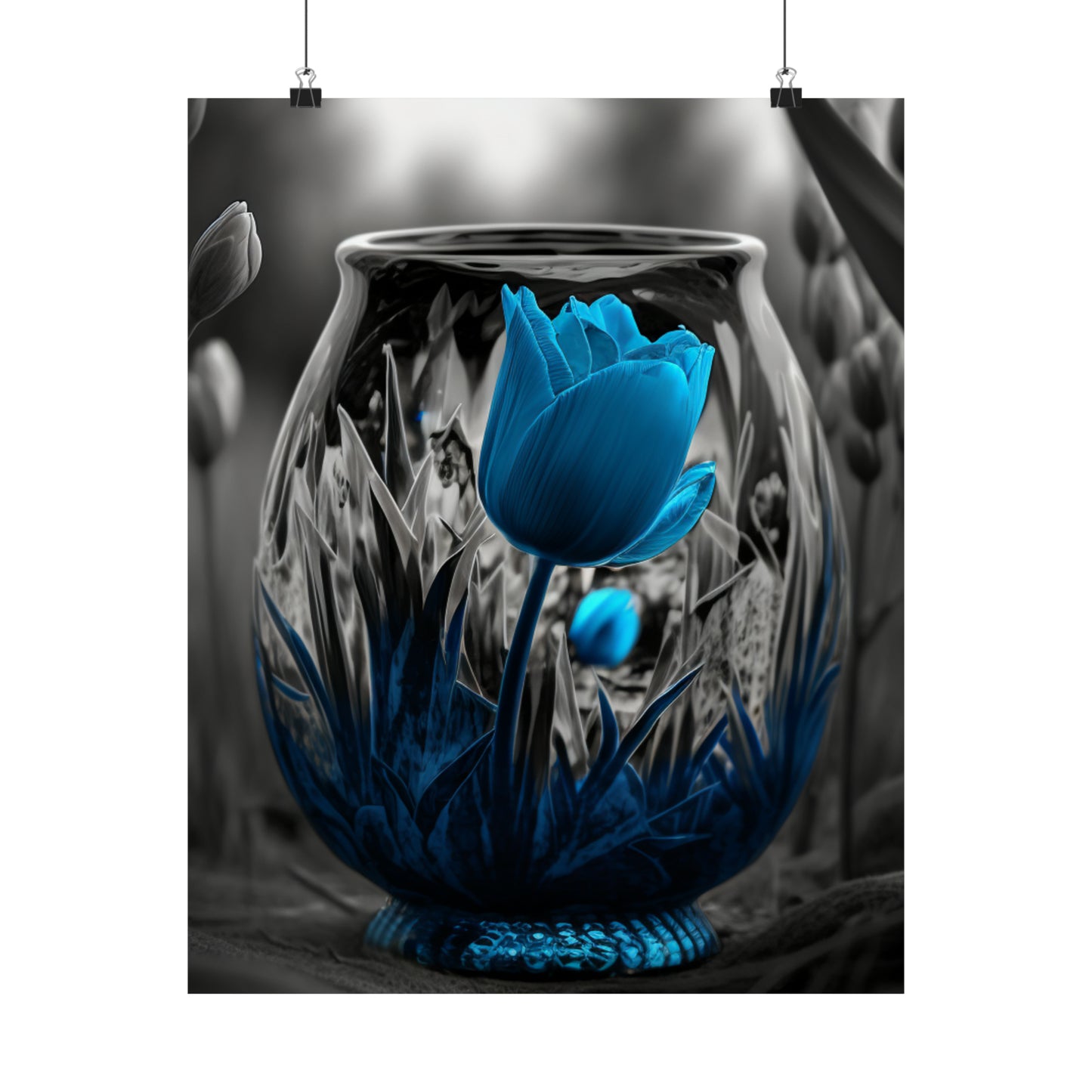 Premium Matte Vertical Posters Tulip Blue 6