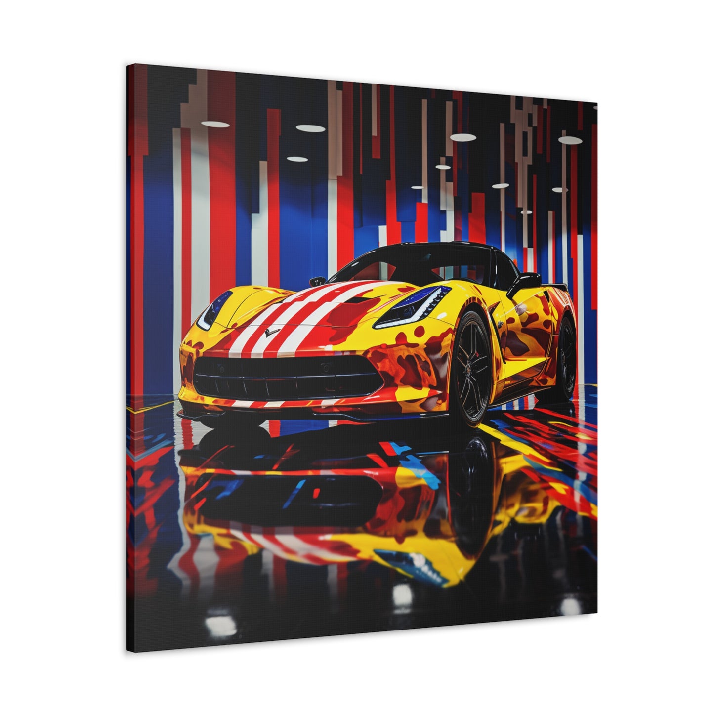 Canvas Gallery Wraps Macro Flag Ferrari 4