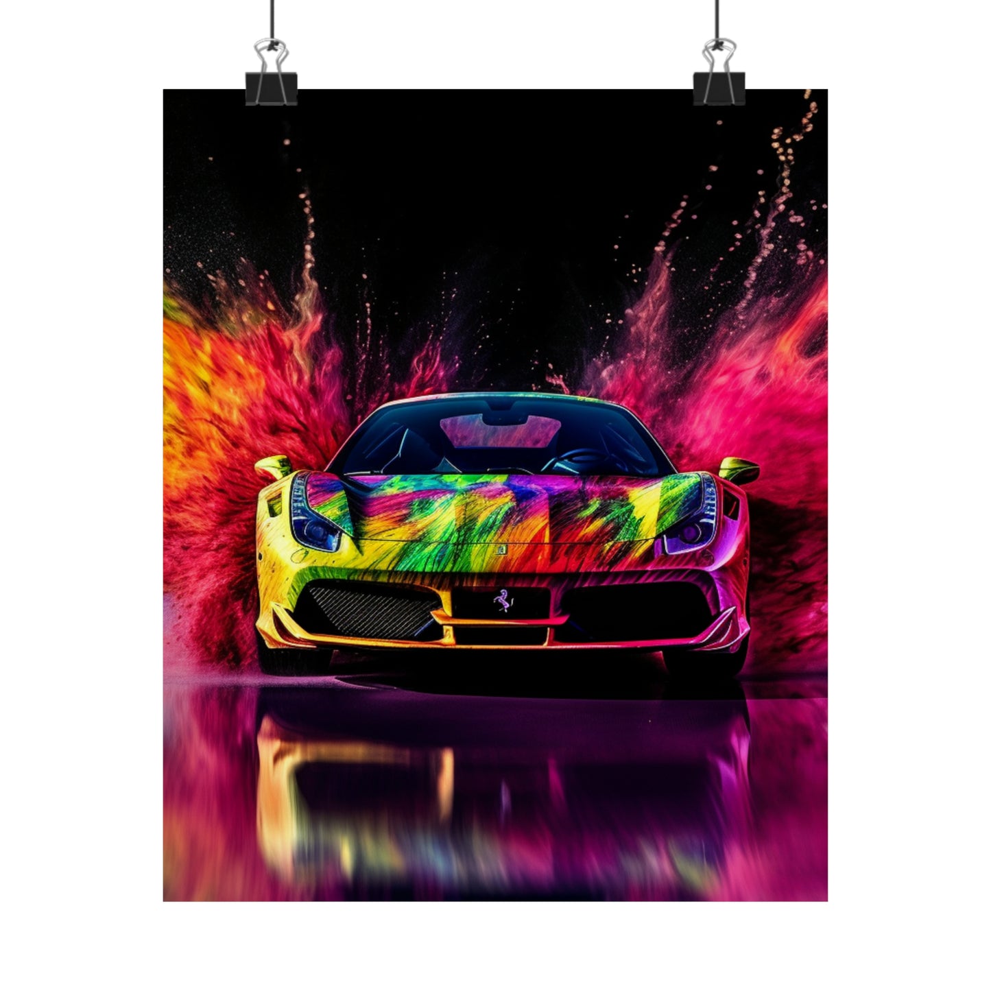 Premium Matte Vertical Posters Farrari Water 2